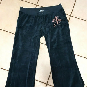 Juicy Couture Dark Teal Velour Sweatpants